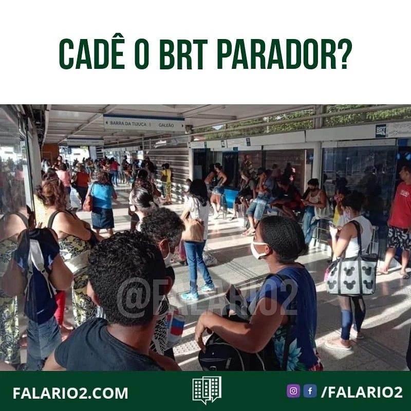 17:00 - BRT parado há mais de 50 minutos na estação Parador