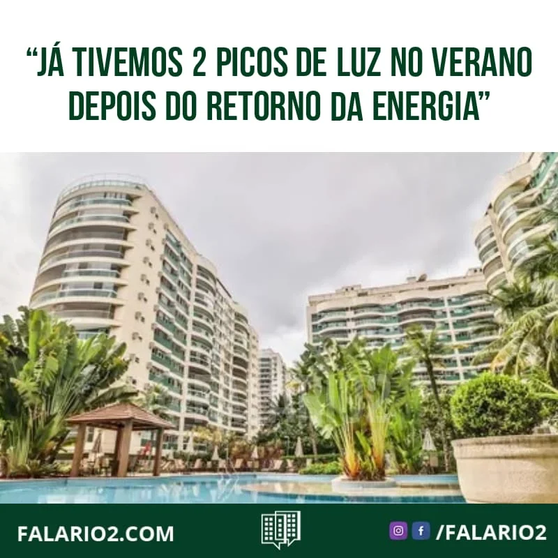 "No Verano, depois que a luz voltou, por volta de 9:15 (estávamos sem luz desde 2:30h da madrugada) já tivemos dois picos de