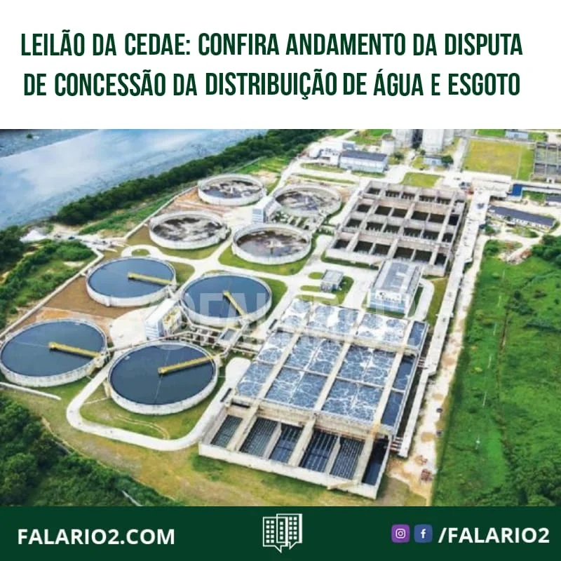 O leilão dos serviços da Cedae dividiu o estado do Rio em 4 blocos
