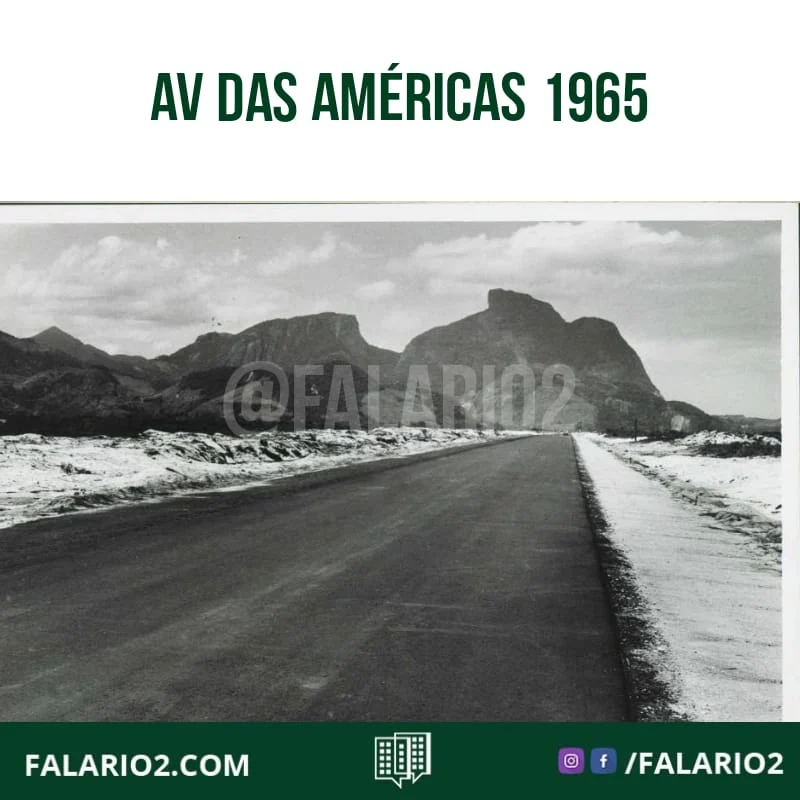 Avenida das Américas em 1965 ainda chamada de Rodovia Rio-Santos.