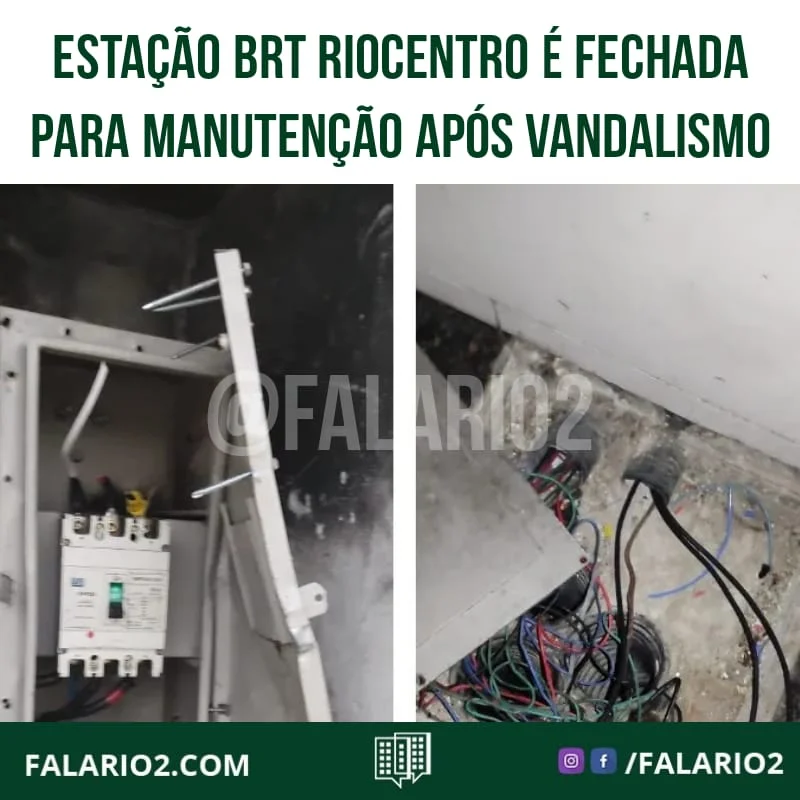 30/04 - A estação Riocentro, no corredor Transolímpica do BRT, está fechada para reparos.