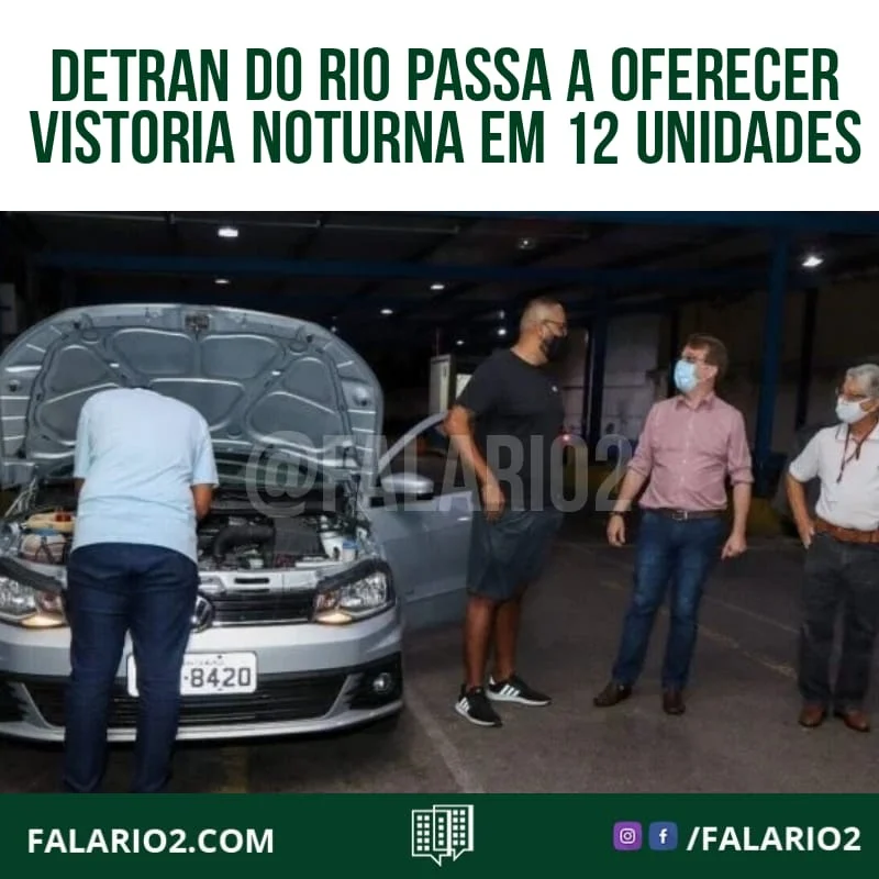 O Detran RJ inicia, nesta segunda-feira (19/4), o atendimento noturno em 12 postos de vistoria do estado.