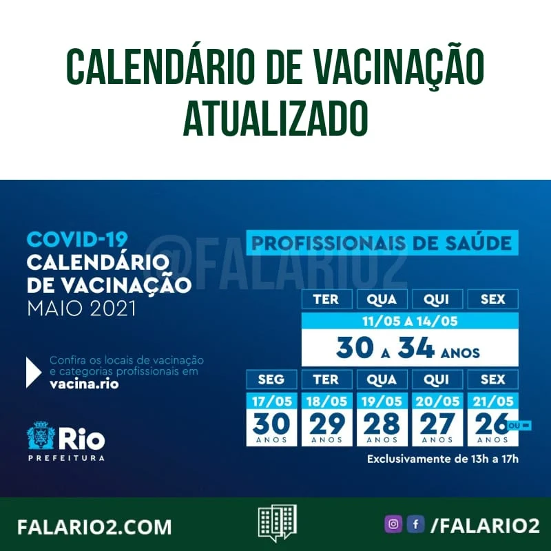Saiu o novo calendário de vacinação contra a Covid-19 para profissionais da saúde.