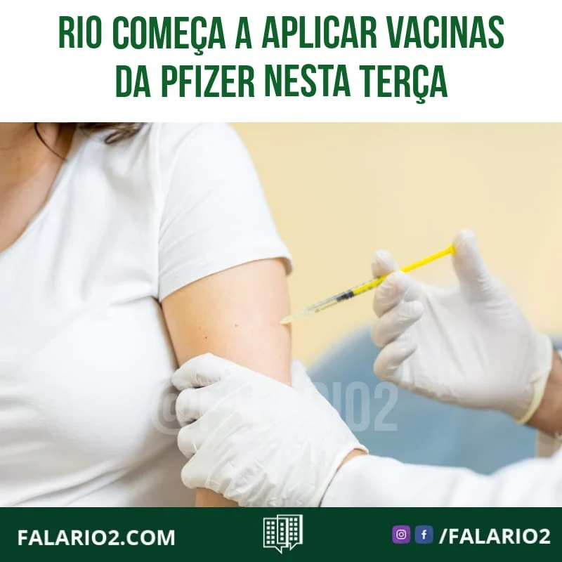 O Rio começa, nesta terça-feira (4), a aplicar na população vacinas da Pfizer contra a covid-19.