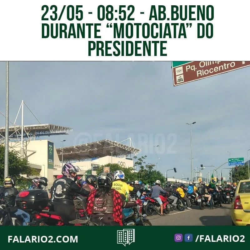 23/05 - 08/52 - Imagem da Abelardo Bueno durante o evento apelidado de "Motociata" do Presidente Jair Bolsonaro.