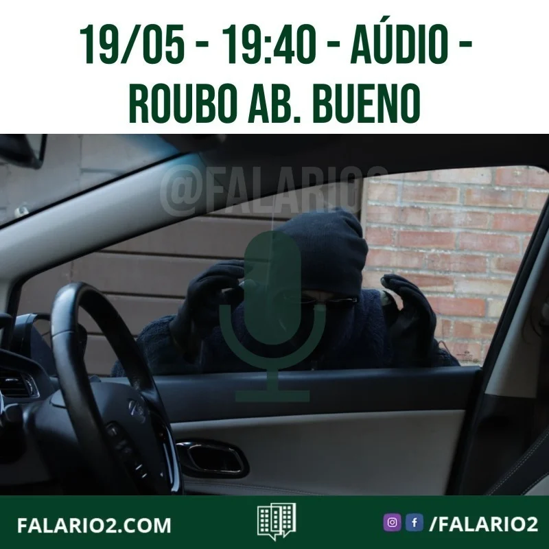 17/05 - 19:40 - Segue áudio com relato de uma vizinha após presenciar um roubo na Abelardo Bueno.