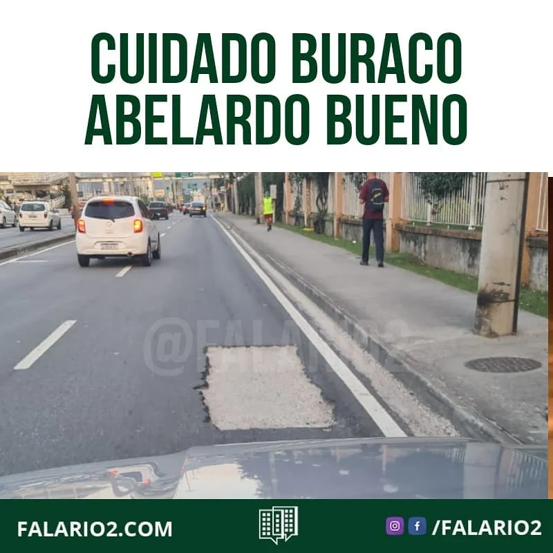 25/05 - 2 buracos na Abelardo Bueno, após a primeira entrada do Rio2.