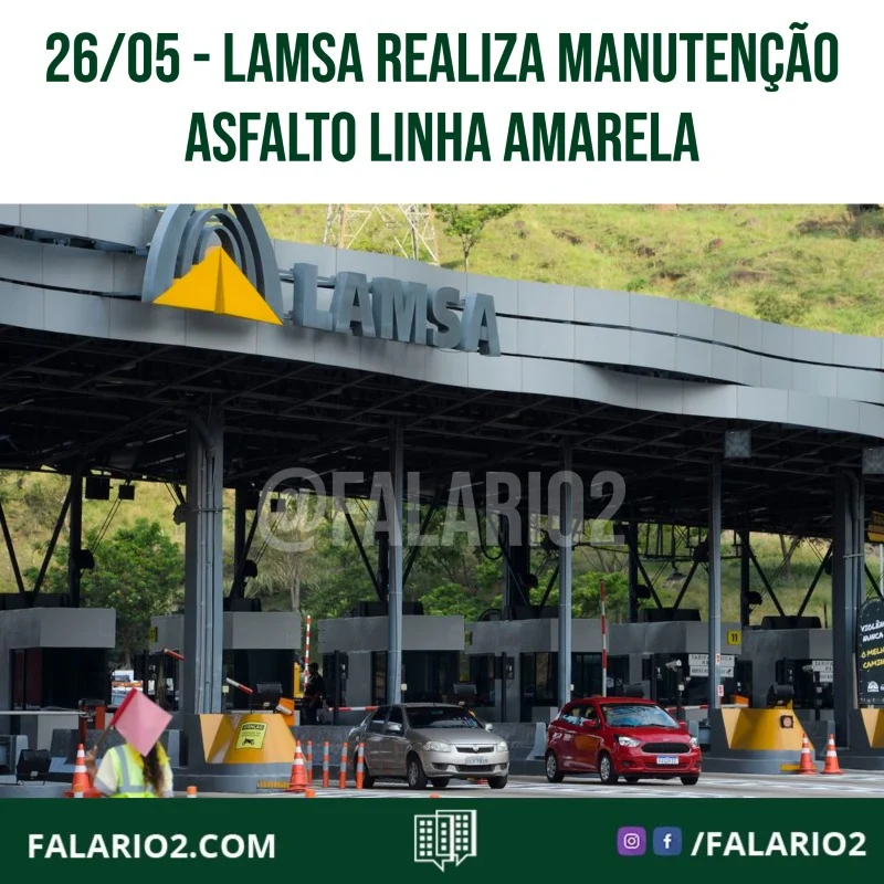 O asfalto das pistas da Linha Amarela passará por uma manutenção corretiva nesta semana.