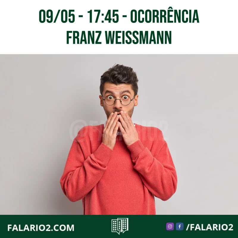 Recebemos muitas mensagens de vizinhos (17:45) informando que ouviram gritos na Franz Weissmann - em frente ao Verano - que