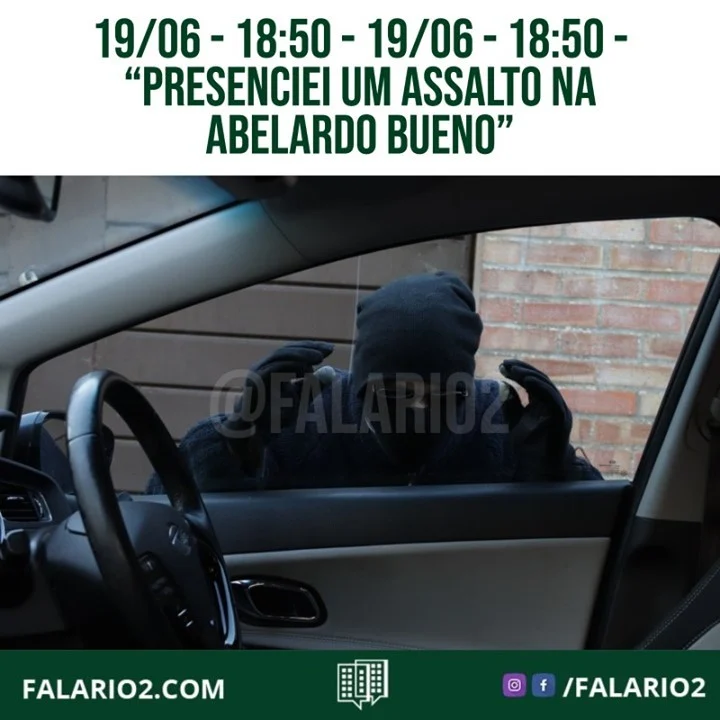 "Presenciei um assalto na Abelardo Bueno, assim q passei pela estação brt!