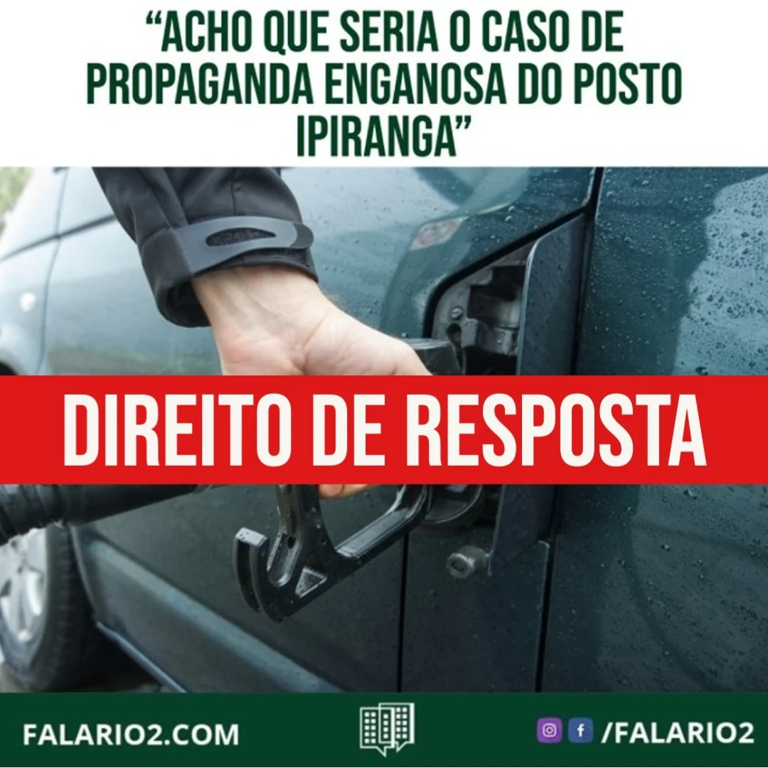 Boa tarde, Falamos em nome do Posto Trevo da Barra (Maria Lenk) e Posto Masp Jardim ( Metropolitano ), ambos IPIRANGA e
