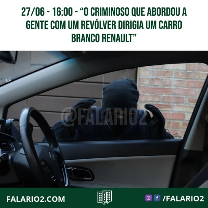 27/06 - 16:00 - "Olá, acabei de ser assaltado neste domingo 27/06 na rua entre a estação Pedro Corrêa e o posto de gasolina.