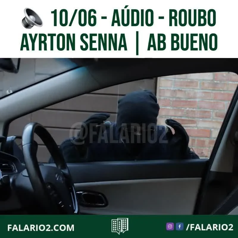 Segue relato em áudio de uma vizinha que foi assaltada prox ao Vivian Festas, antes de entrar na Abelardo Bueno.
