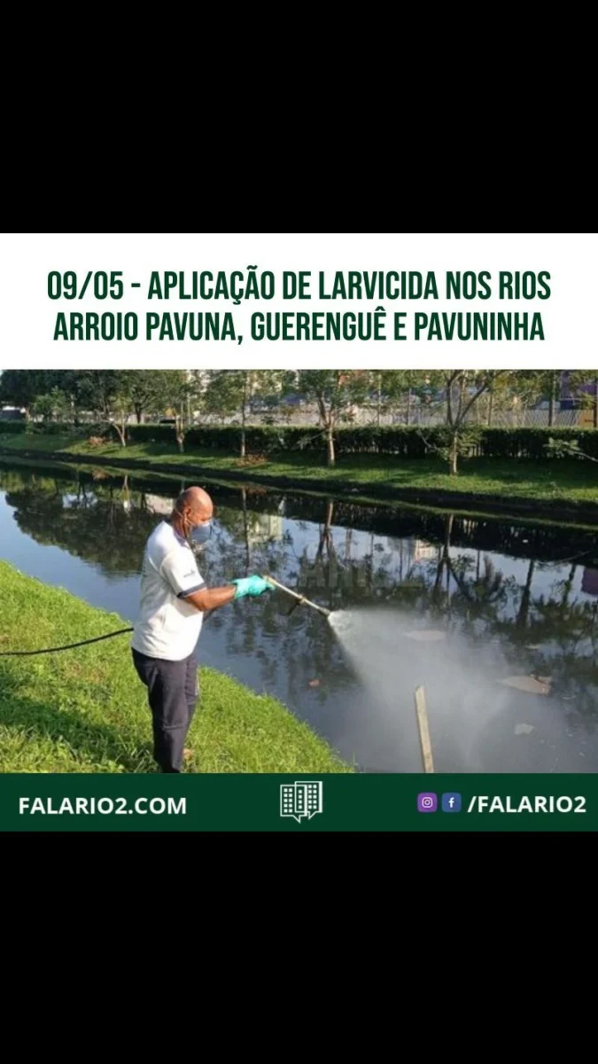 Foram iniciadas ontem (09/06) com apoio da Secretaria Municipal de Saúde a Operação de aplicação de larvicida aprovado pelos