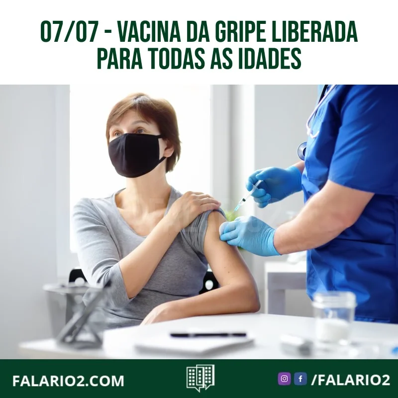 A partir de 14 de julho, os cariocas poderão se vacinar contra a Gripe no Rio, respeitando o calendário por idade arrastando