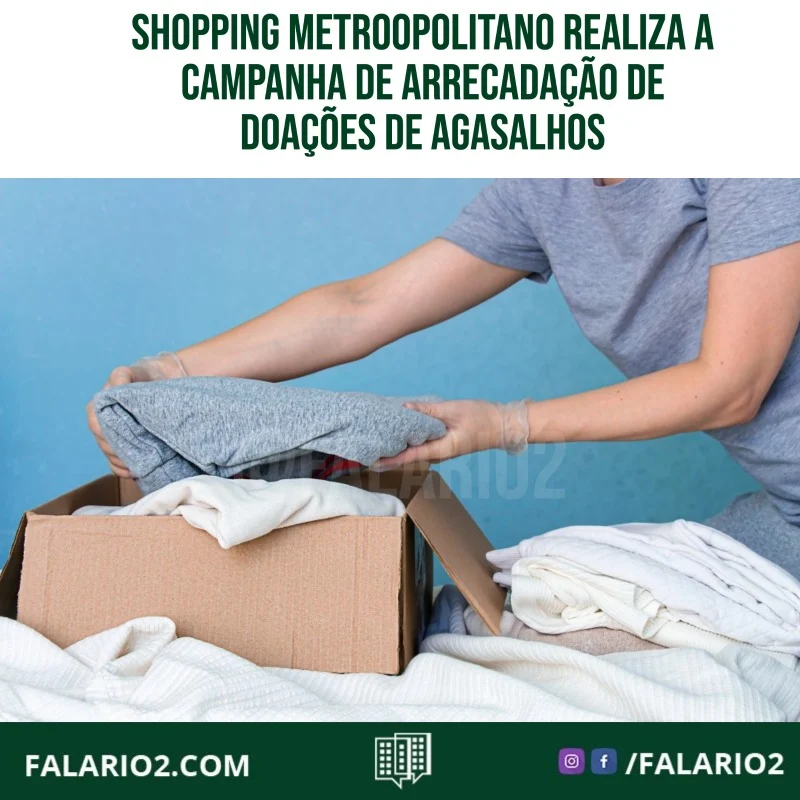 Até o próximo dia 8 de agosto, o Shopping Metropolitano Barra @shoppingmetropolitanobarra , irá arrecadar casacos, roupas,