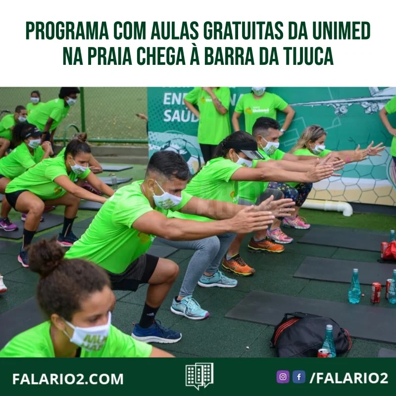 Já disponível na Zona Sul, no Aterro do Flamengo e na Lagoa, o projeto Arena Unimed, da cooperativa de saúde de mesmo nome,