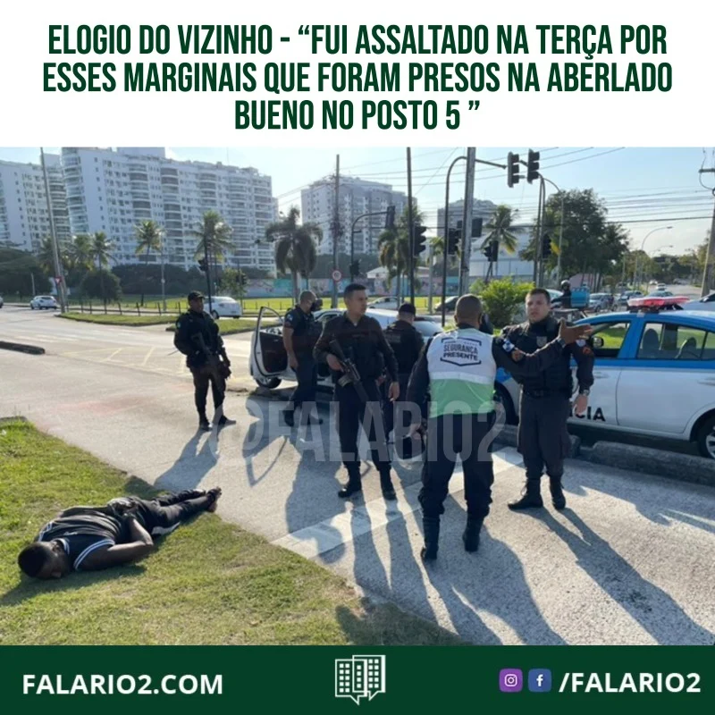 "Gostaria de fazer um elogio.