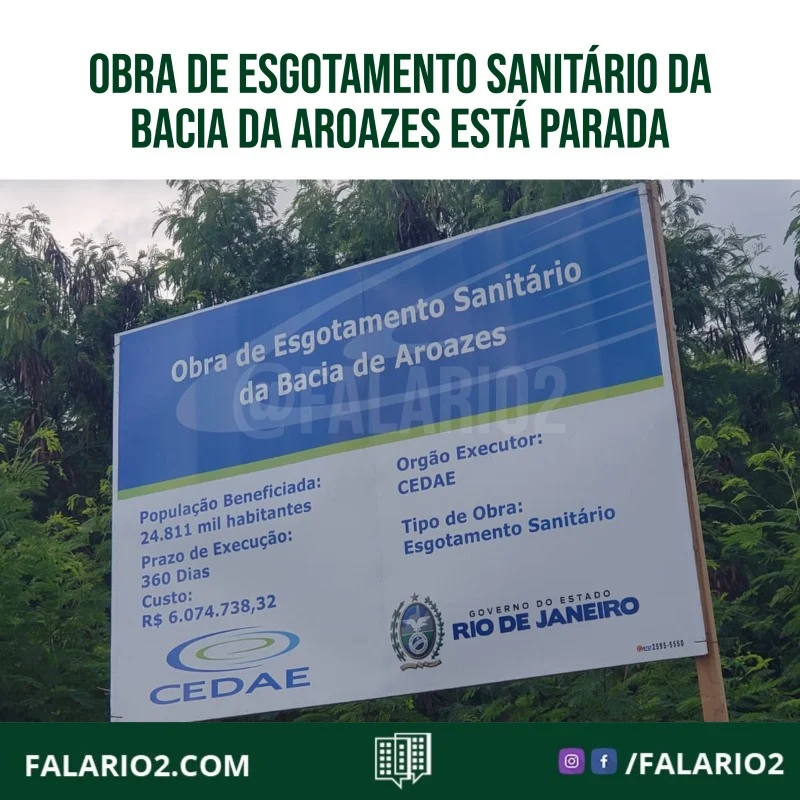 Vizinhos do condomínio Villas da Barra, das ruas Francisco de Paula e Jaimme Poggi estão cobrando posicionamento da @cedaerj
