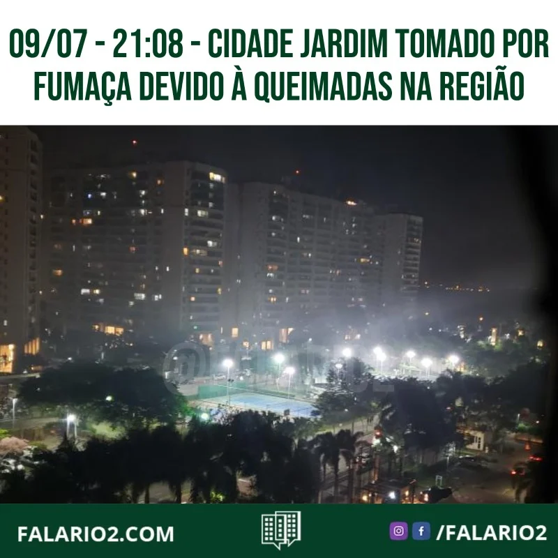 "Fumaça bem grande no Cidade Jardim.