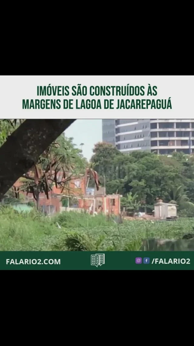 Uma ocupação irregular de casas às margens da Lagoa de Jacarepaguá, na Zona Oeste do Rio, preocupa especialistas e moradores