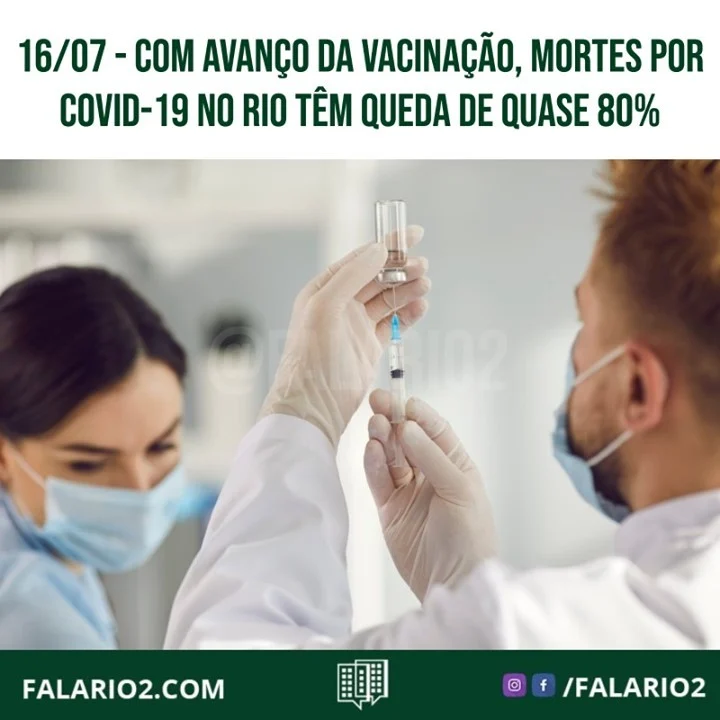 Enquanto o índice de cariocas vacinados contra a Covid-19 avança, os dados já mostram os reflexos positivos no combate à