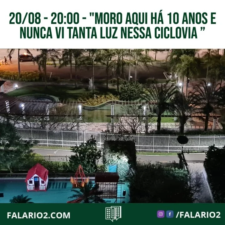 "Agora sim parece que foi resolvida a questão da luz
