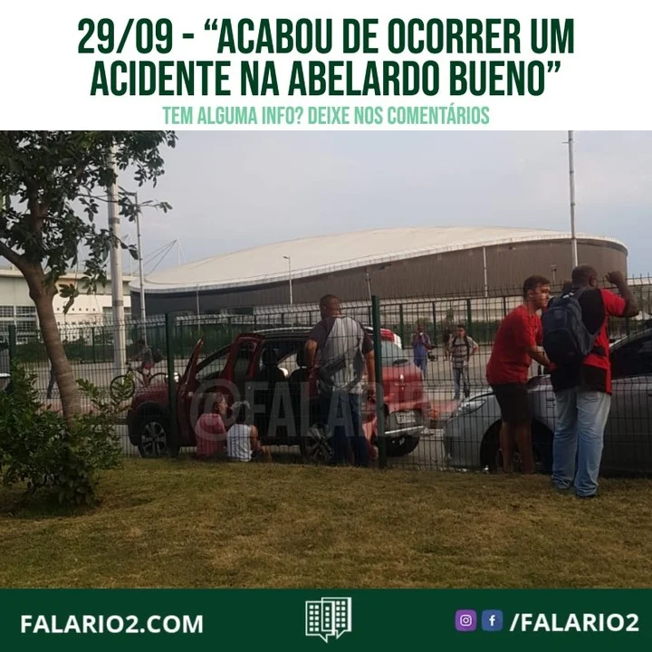29/09 - 17:10 - Acaba de acontecer um acidente na Abelardo Bueno (pista do canto - sentido Barra).