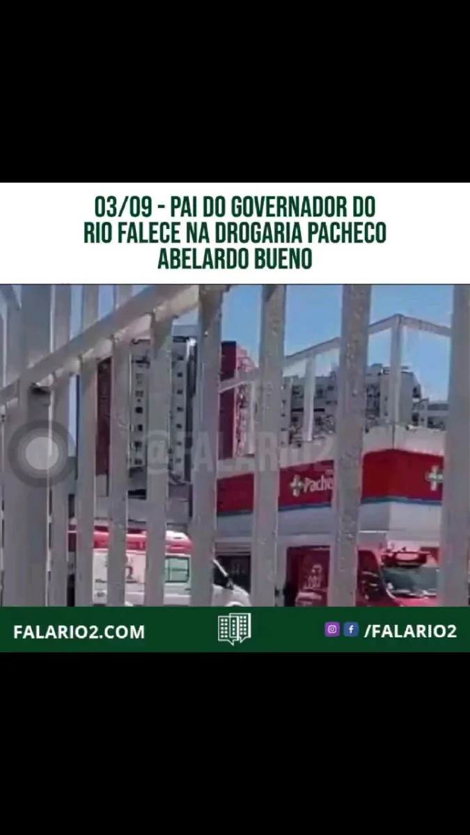 ⚠️ ATUALIZAÇÃO: FOI O SOGRO DO GOVERNADOR E NÃO O PAI