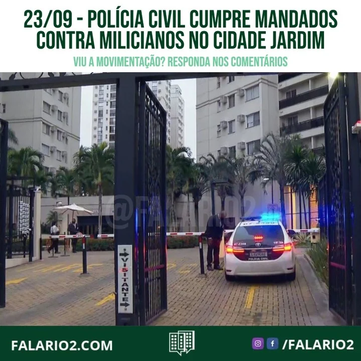 No condomínio Cidade Jardim, uma equipe prendeu Luiz Carlos dos Reis Príncipe Júnior e Clébia Conserva Barros Gondim,