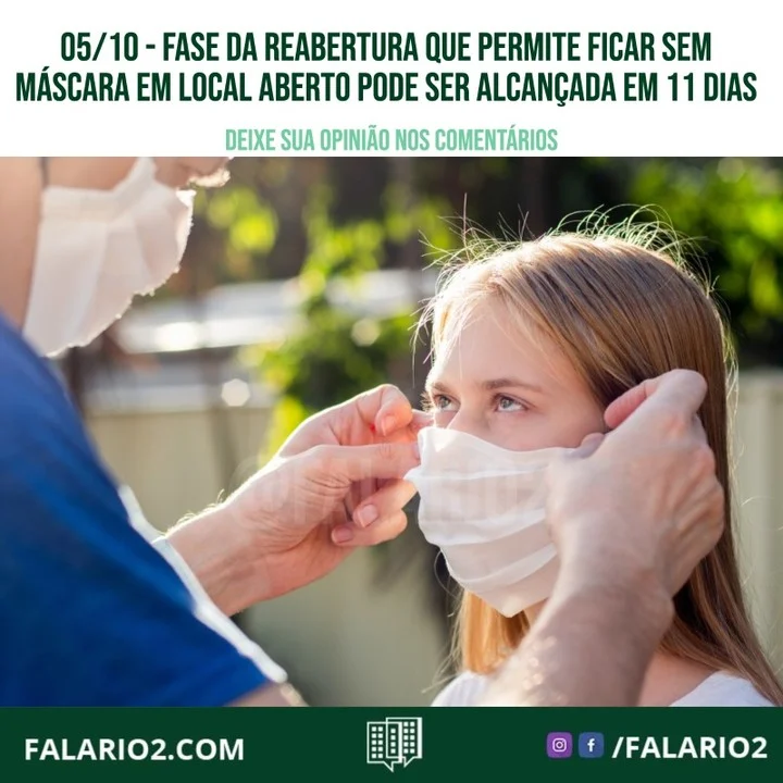 A Prefeitura do Rio acredita que em 11 dias pode atingir uma cobertura vacinal que permita à população não usar máscaras em
