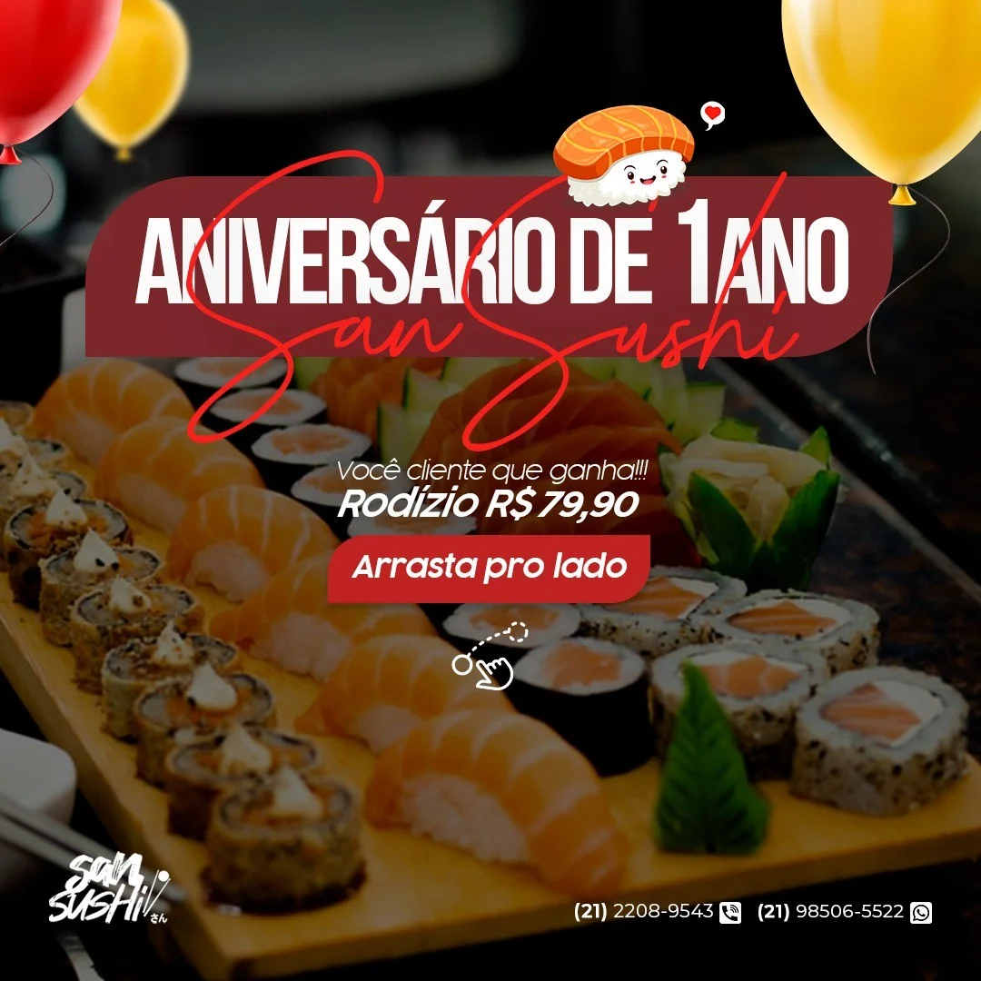 Recado de aniversário do @sansushirio para nossos vizinhos.