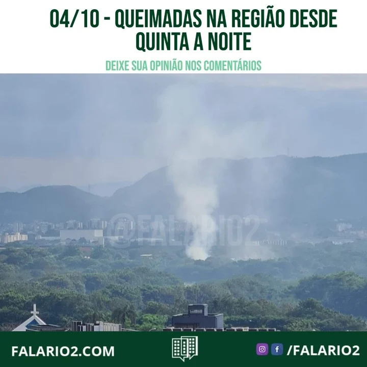 04/10 - Estamos recebendo dezenas de reclamações a respeito das queimadas na região.