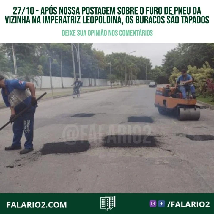 No dia 26/10, postamos aqui na página a reclamação de uma vizinha que teve o pneu do seu carro furado ao passar em algum dos