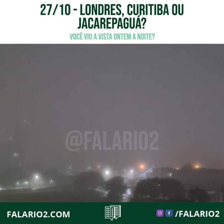 Susto ao chegar a varanda ontem a noite?