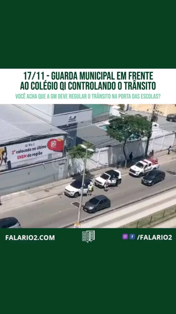 Após reclamações a respeito do trânsito em frente ao Colégio QI (Pedro Corrêa), um vizinho nos enviou um vídeo onde aparece