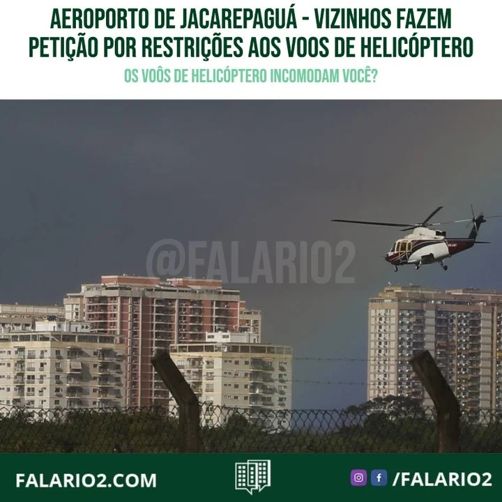 Moradores da Barra da Tiuca pedem que edital de concessão que definirá futuro operador do local e também do Santos Dumont
