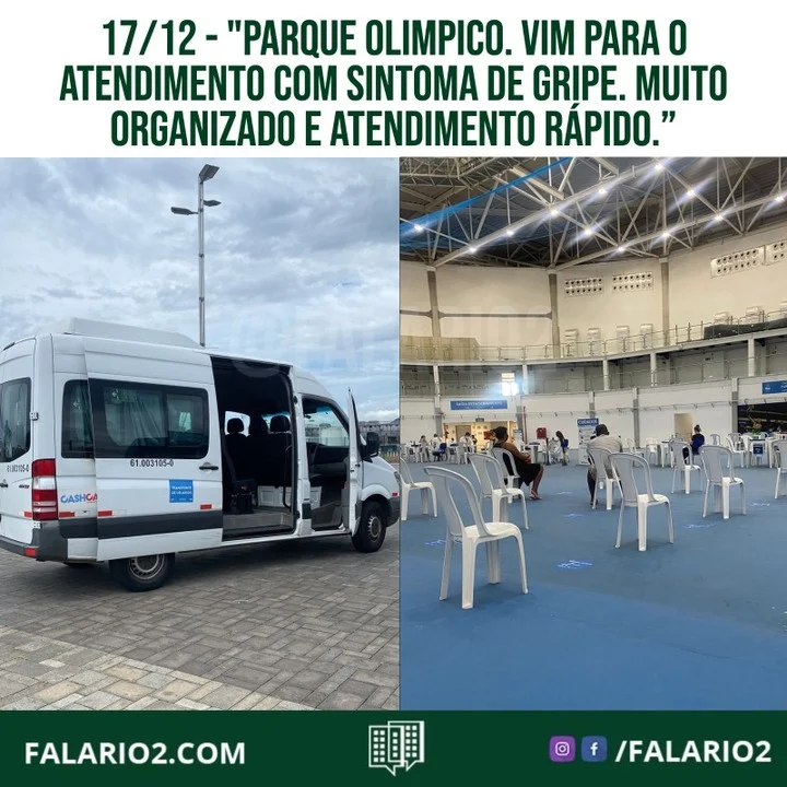 "Estou agora no Parque Olimpico.