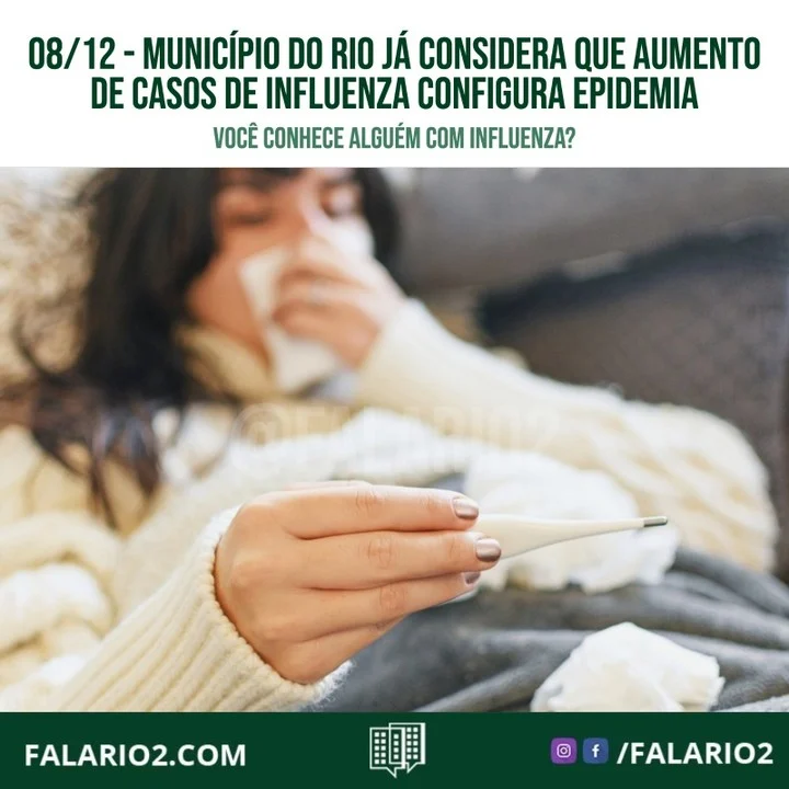 Município do Rio já considera que aumento de casos de influenza configura epidemia