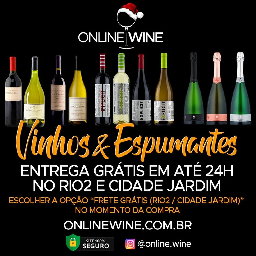 Recado de natal da @online.wine para nossos vizinhos: