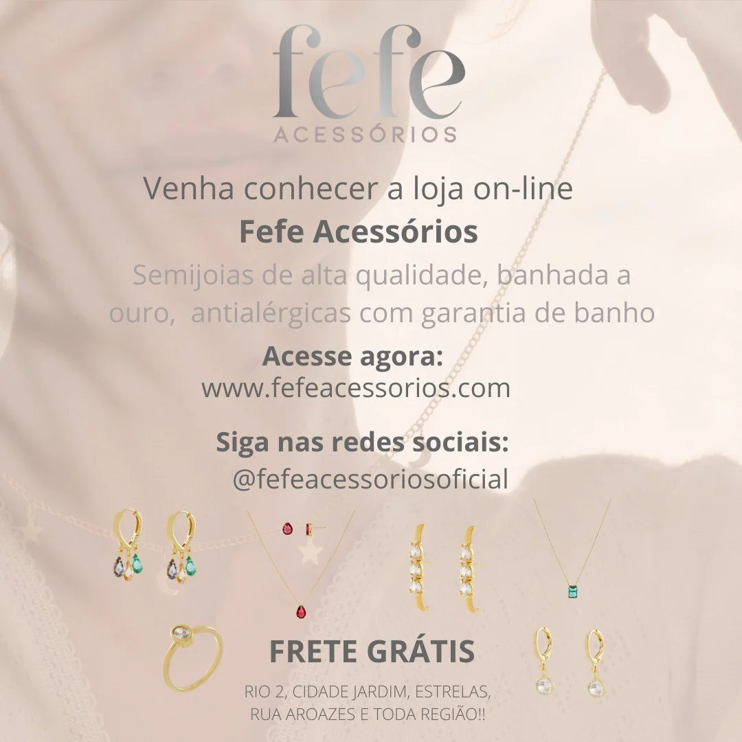 Recado da Fefe Acessórios (@fefeacessoriosoficial ) para nossos vizinhos: