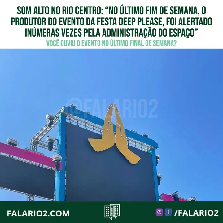 "Em razão do aumento crescente de construções residenciais no entorno do Riocentro, a administração do equipamento tem
