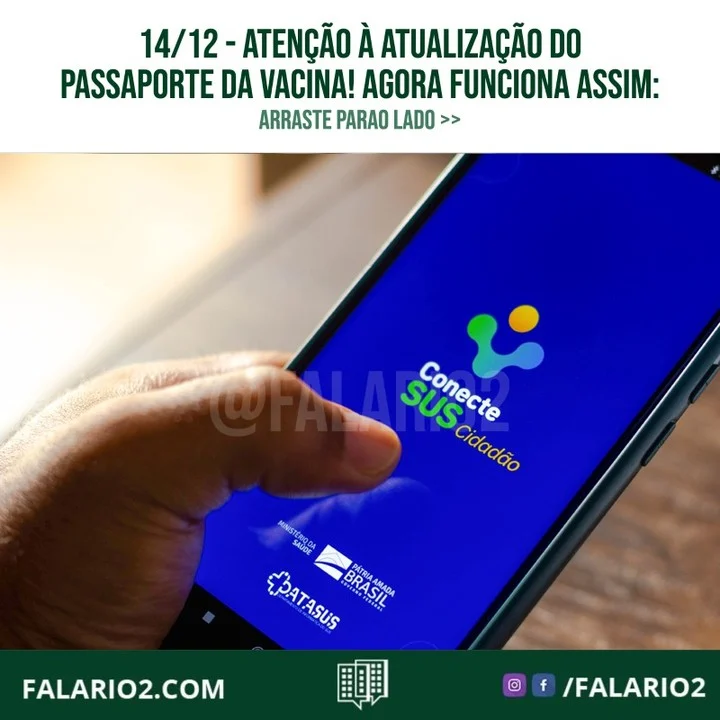 Atenção à atualização do passaporte da vacina!