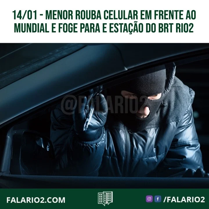 14/021 - 15:40 - Recebemos algumas mensagens e vídeos sobre um possível assalto no Rio2.