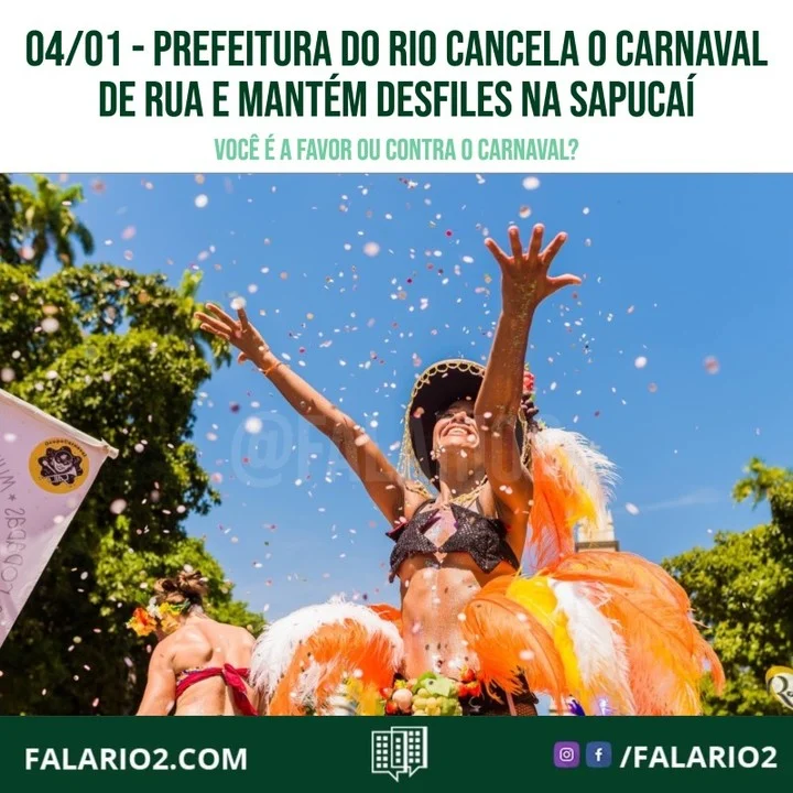 É o segundo ano seguido sem blocos devido à pandemia.