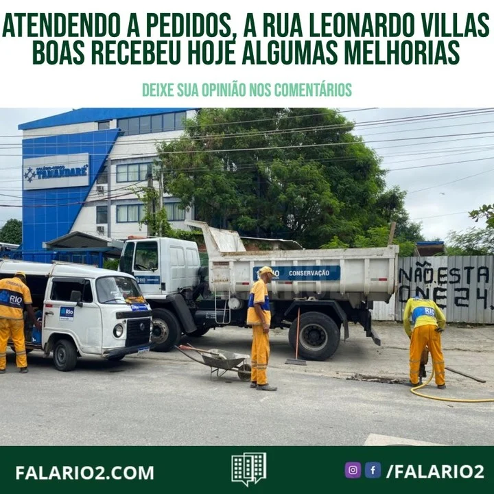 Atendendo a pedidos dos vizinhos, a Sub-prefeitura de Jacarepaguá juntamente com a Comlurb e a Conservação, fizeram