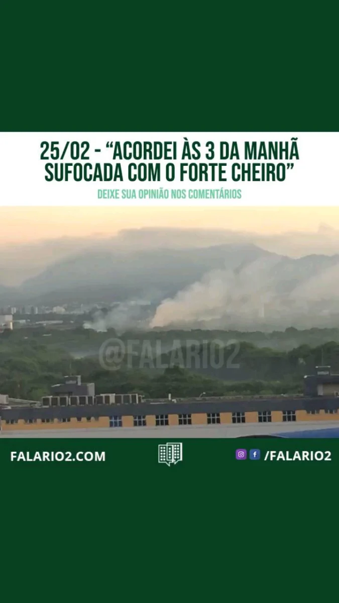 "Acho que só eu me incomodo com essas queimadas e com o forte cheiro.