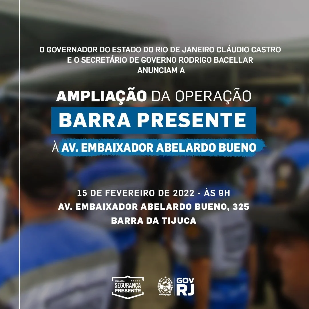 Ampliação da operação Barra Presente à Avenida Embaixador Abelardo Bueno.