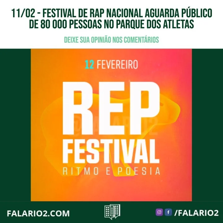 O REP Festival chega à terceira edição neste fim de semana, com shows no sábado (12) e domingo (13)em um novo pouso: o