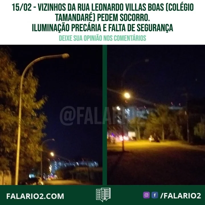 Nas últimas semanas recebemos dezenas de reclamações de vizinhos da rua Leonardo Villas Boas.